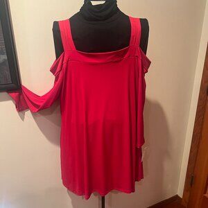 Fashque Studio Cold Shoulder Tunic Top